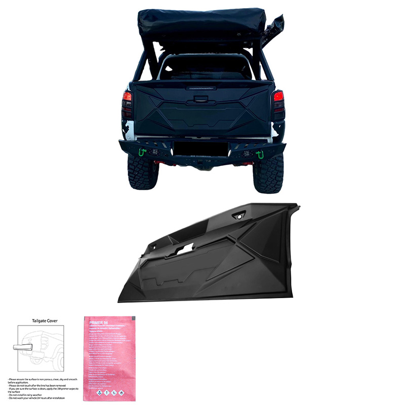 Tailgate Cover  Mitsubishi L200 Triton 5/6 2015- - Matt black