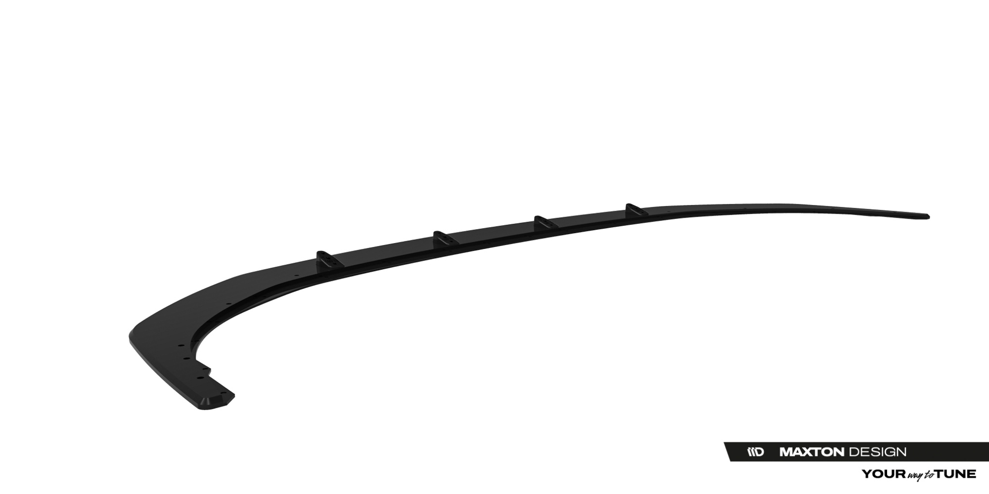 Street Pro Voorspoiler passend voor BMW M135i F70 / BMW 2M-PACK F74 Maxton Glanzend zwart