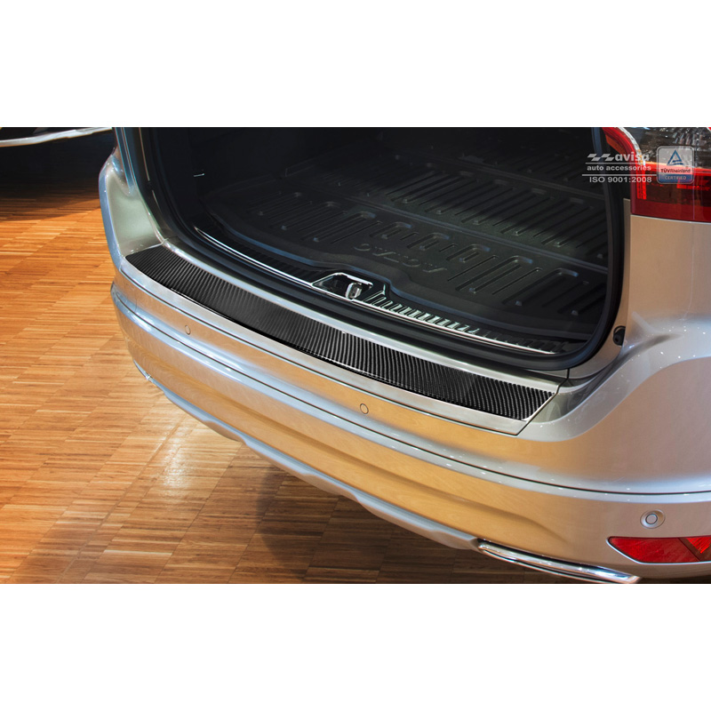 Carbon Rear bumper protector  Volvo XC60 2013-2016 Black Carbon
