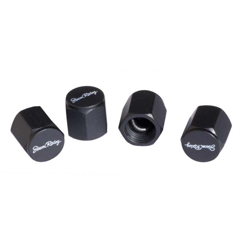 Simoni Racing Valve Caps Arcade - Black - 4 pieces