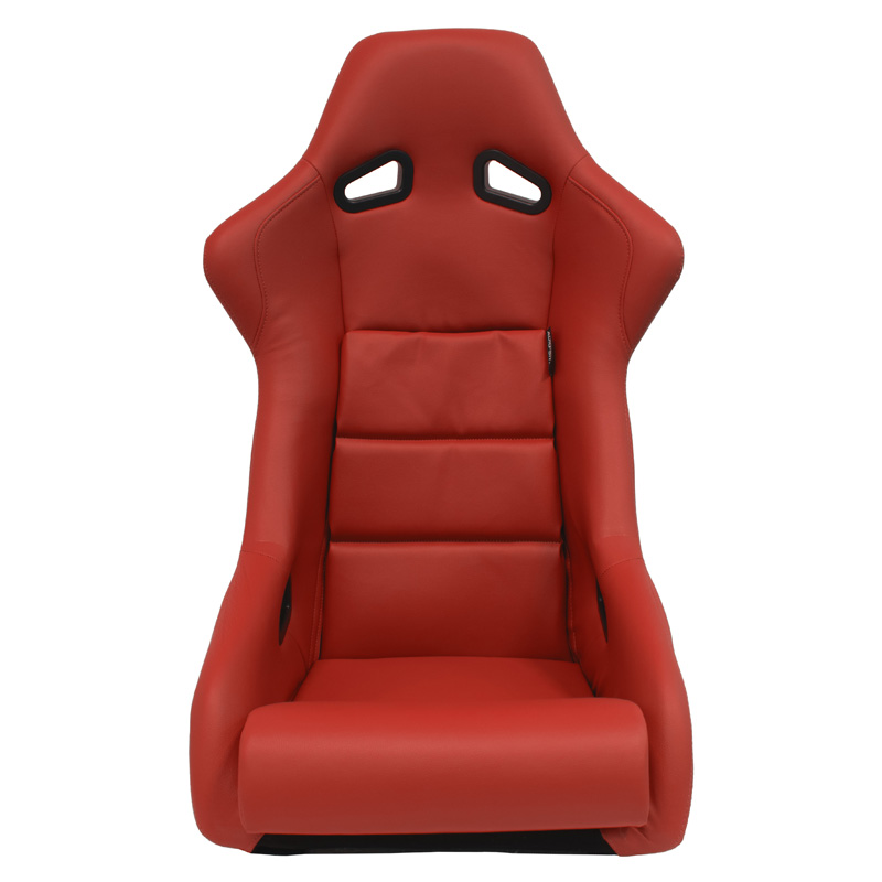 Sport seat 'BS1' - Red Synthetic leather - Non-reclinable fibreglass back-rest - incl. slides
