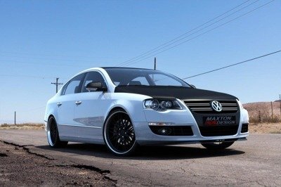 Voorspoiler VW Passat B6 Glans Zwart