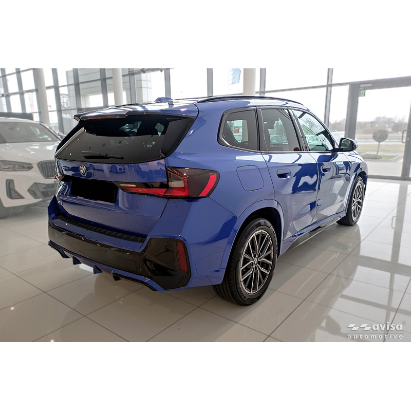 Avisa Matt Black Stainless Steel Rear bumper protector  BMW X1 (U11) M-Sport & iX1 (U11) M-Sport 2022- 'Ribs'