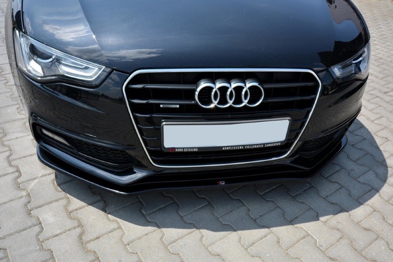 Voorspoiler passend voor Audi S5 / A5 S-Line 8T FL V.2 Glanzend Zwart