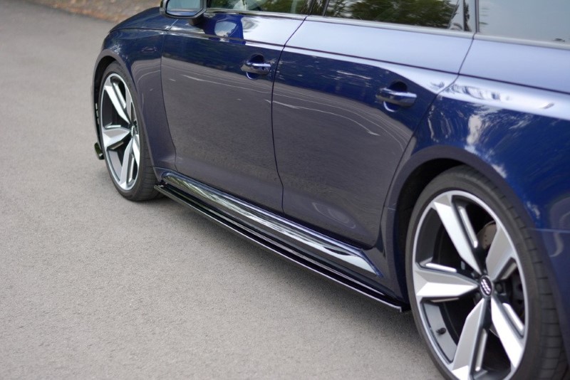 Zijskirts passend voor Audi RS4 B9 Maxton Glans Zwart