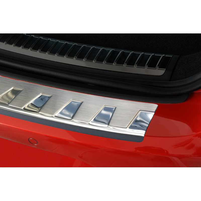 Stainless Steel Rear bumper protector  Seat Leon 5F ST 2013-2020 'Ribs'