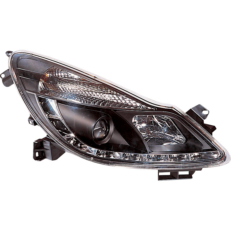 Set Headlights incl. DRL  Opel Corsa D 2006-2010 - Black