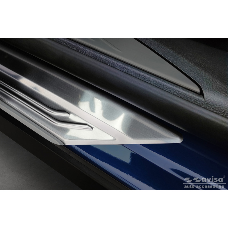 Stainless Steel Door sill protectors  Lexus RX V 2022- 'Lines' - 4-pieces