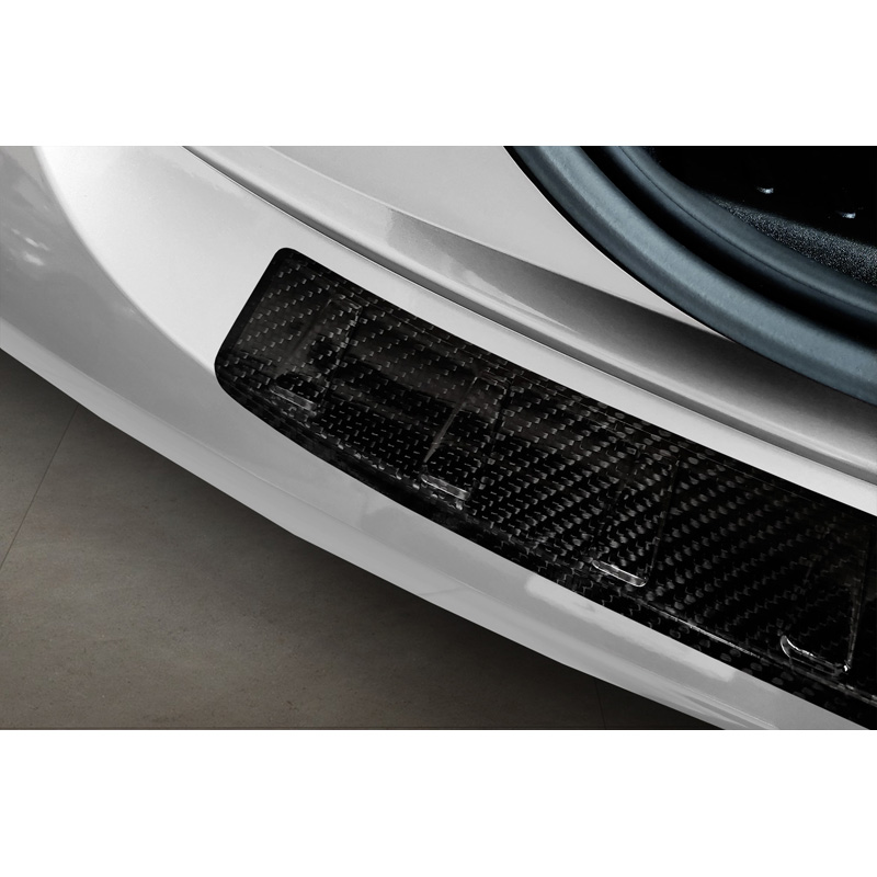 Real 3D Carbon Rear bumper protector  Fiat 500e Berlina, 3+1 & Cabrio 2020- 'Ribs'