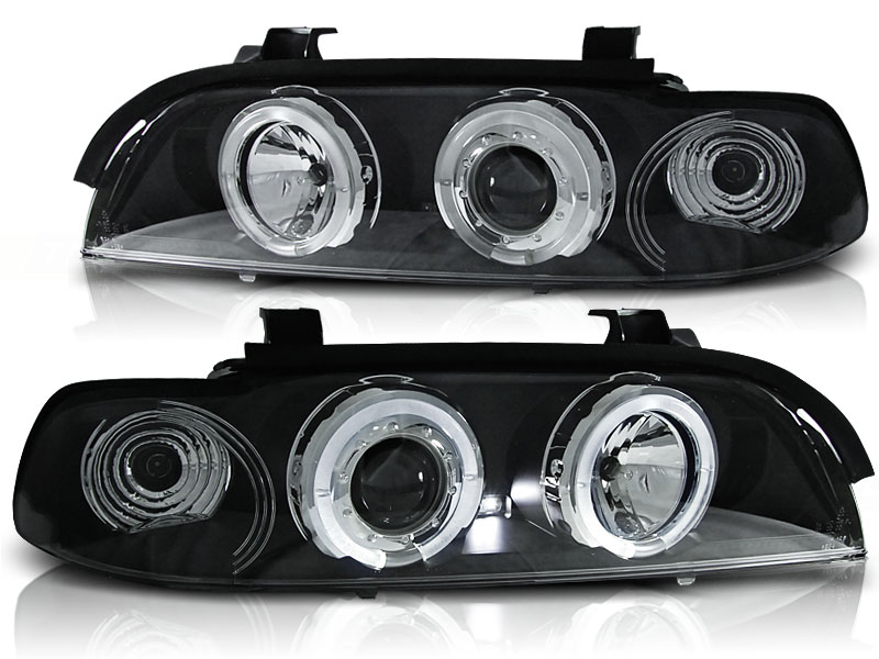Headlights BMW E39 Angel Eyes Black SPECIAL PRICE
