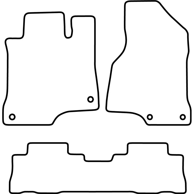 Set velour car mats  Chevrolet Captiva 2011-