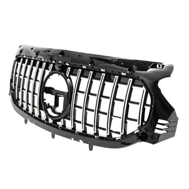 Grill passend voor Mercedes GLA H247 GT Look Glans Zwart/Chroom