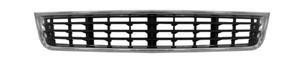 voorbumpergrille, zwart/chroom, midden Audi A4, 2000-2006