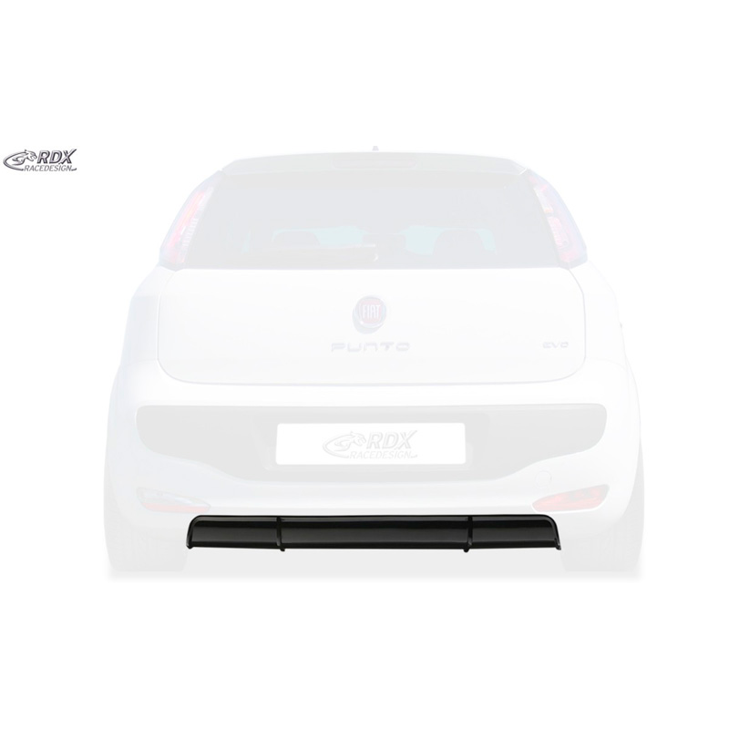 Rear bumper skirt 'Diffuser'  Fiat Punto Evo 2009- (ABS glossy black)
