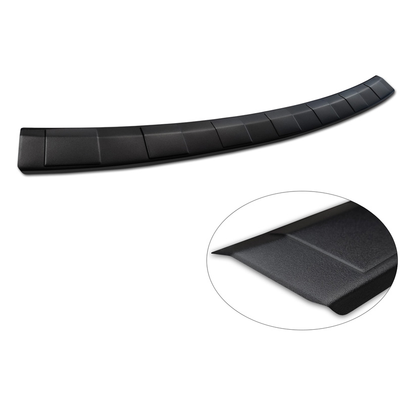 Matt Black Stainless Steel Rear bumper protector  Skoda Octavia Combi (NX5) incl. RS 2020-2024 & FL 2024- 'Ribs'