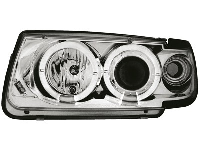 Headlights VW Polo 6N Angel Eyes Chrome