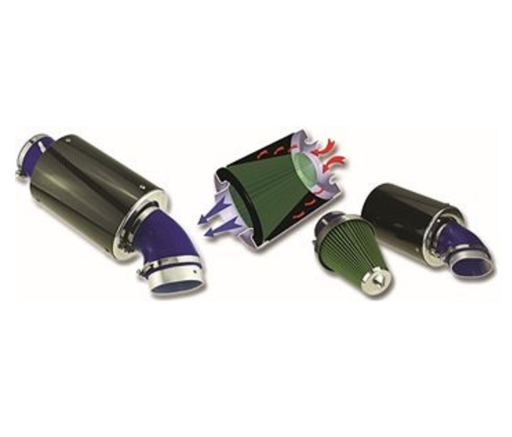 Green Universele Carbon glanzend air intake filter