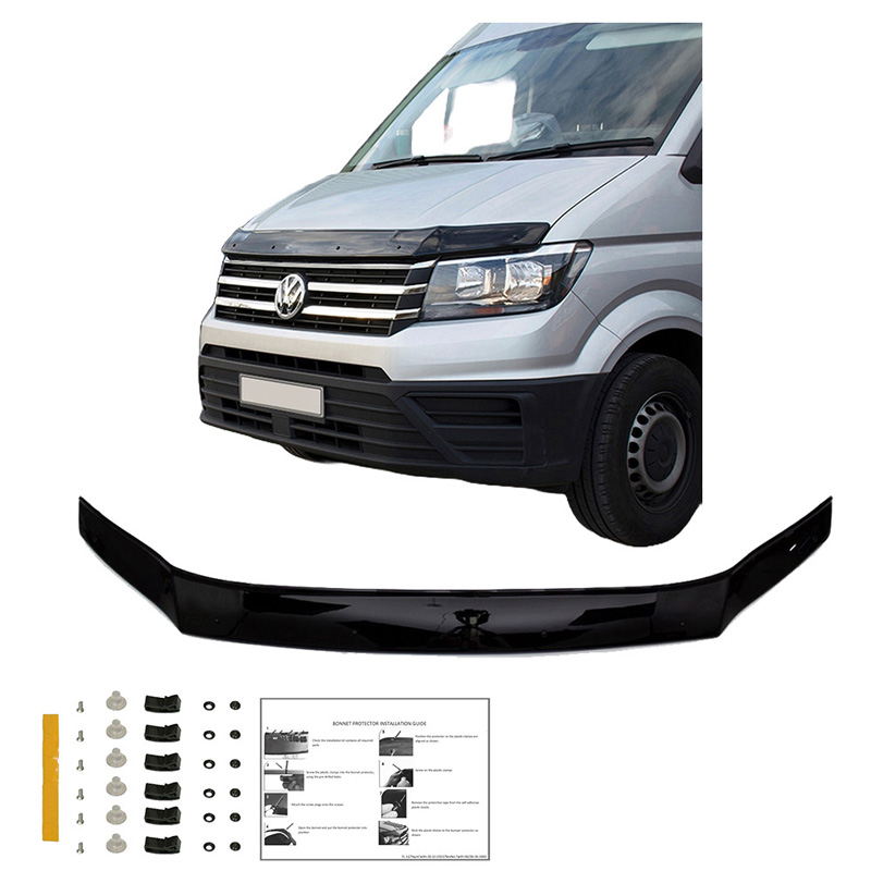 Bonnet Protector  Volkswagen Crafter MK2 2016- & MAN TGE MK1 PreFacelift 2016- - Gloss black