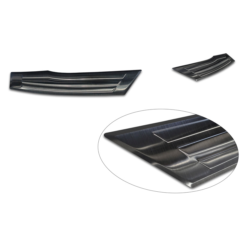 Avisa Black Stainless Steel Rear bumper protector  Ford Explorer EV 2024- 'Ribs'