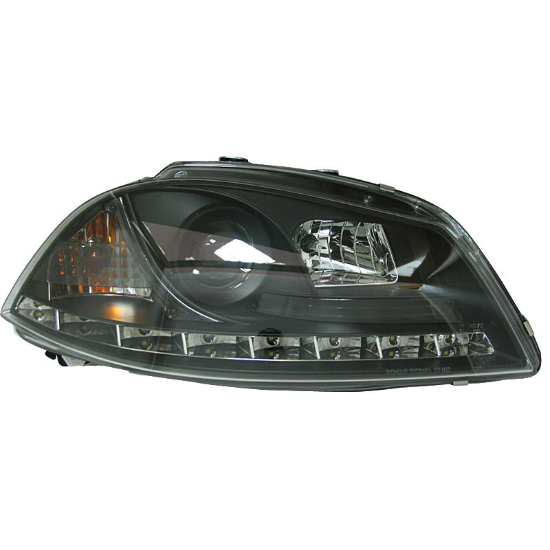 Set Headlights in DRL-Look  Seat Ibiza/Cordoba 6L 2002-2008 - Black