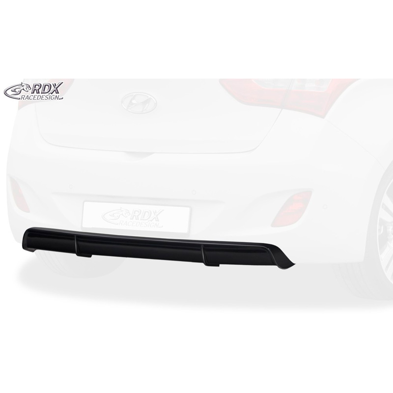 Rear bumper skirt 'Diffuser'  Hyundai i30 (GD) 2012- (ABS glossy black)