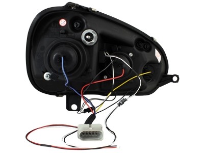 Headlights VW Golf V Devil Eyes Dayline Whiteh ELR Black