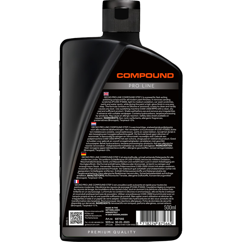 Gecko PRO Compound 680 Step 2 - 500ml (silicone free)