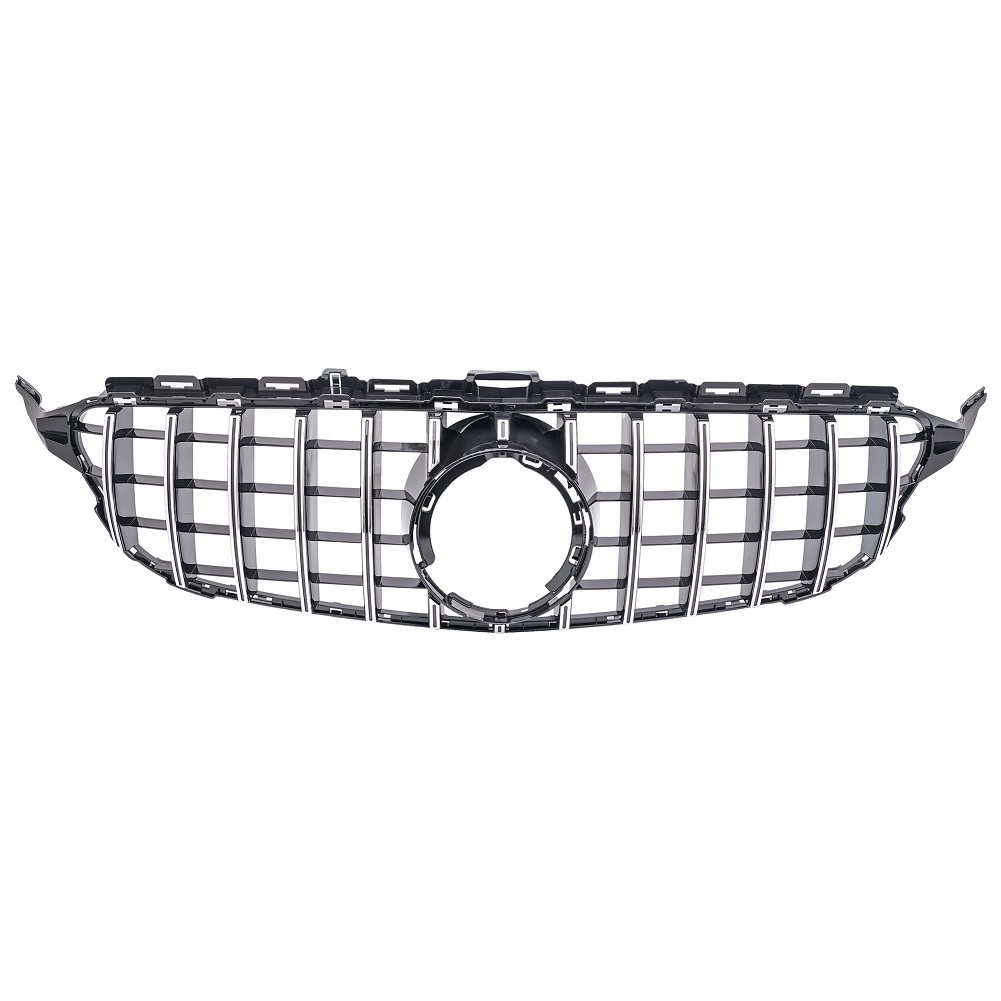 Grill passend voor Mercedes W205 Facelift 18-.. Zwart Chroom GT Look