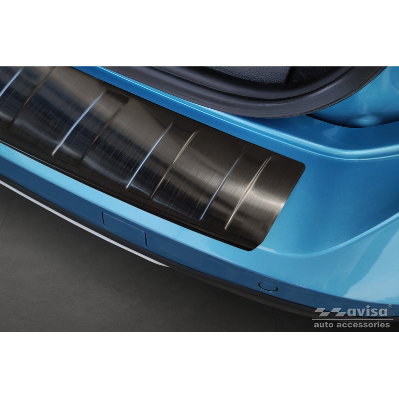 Black Stainless Steel Rear Bumper Protector  Ford Tourneo Connect III 2022- 'Ribs'