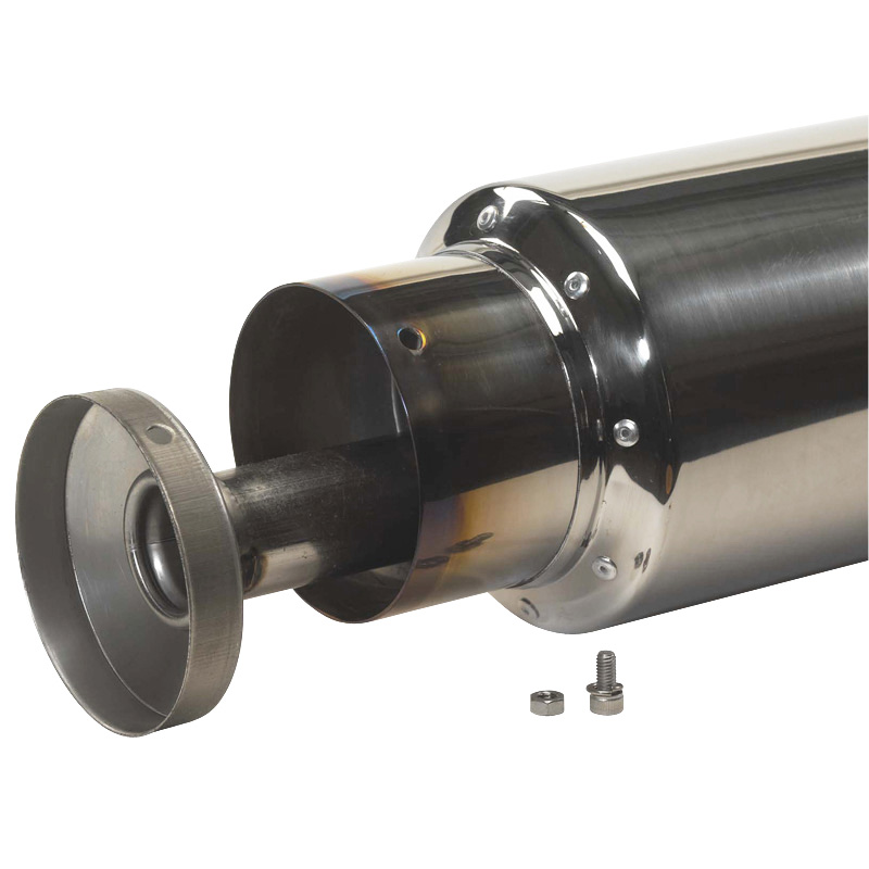 Universal sport exhaust Type X-50 Racing 'DualSound' - Angle Tip - Polished