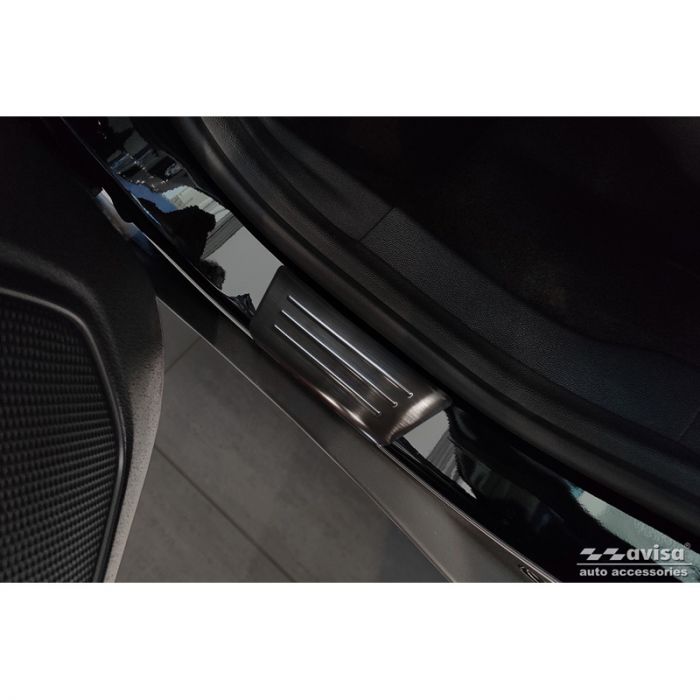 Black Stainless Steel Door sill protectors  Ford EcoSport Facelift 2017- - 'Special Edition' - 4-pieces