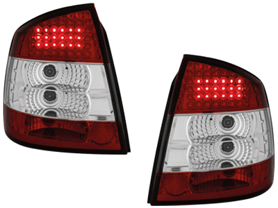 Taillights Opel Astra G LED Red/White