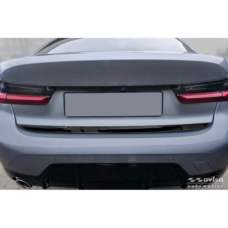Avisa Black Chrome Stainless Steel Tailgate Trim  BMW 3-Series (G20) M-Sport Facelift 2018-2022, Facelift 2022-2024 & Facelift 2024-