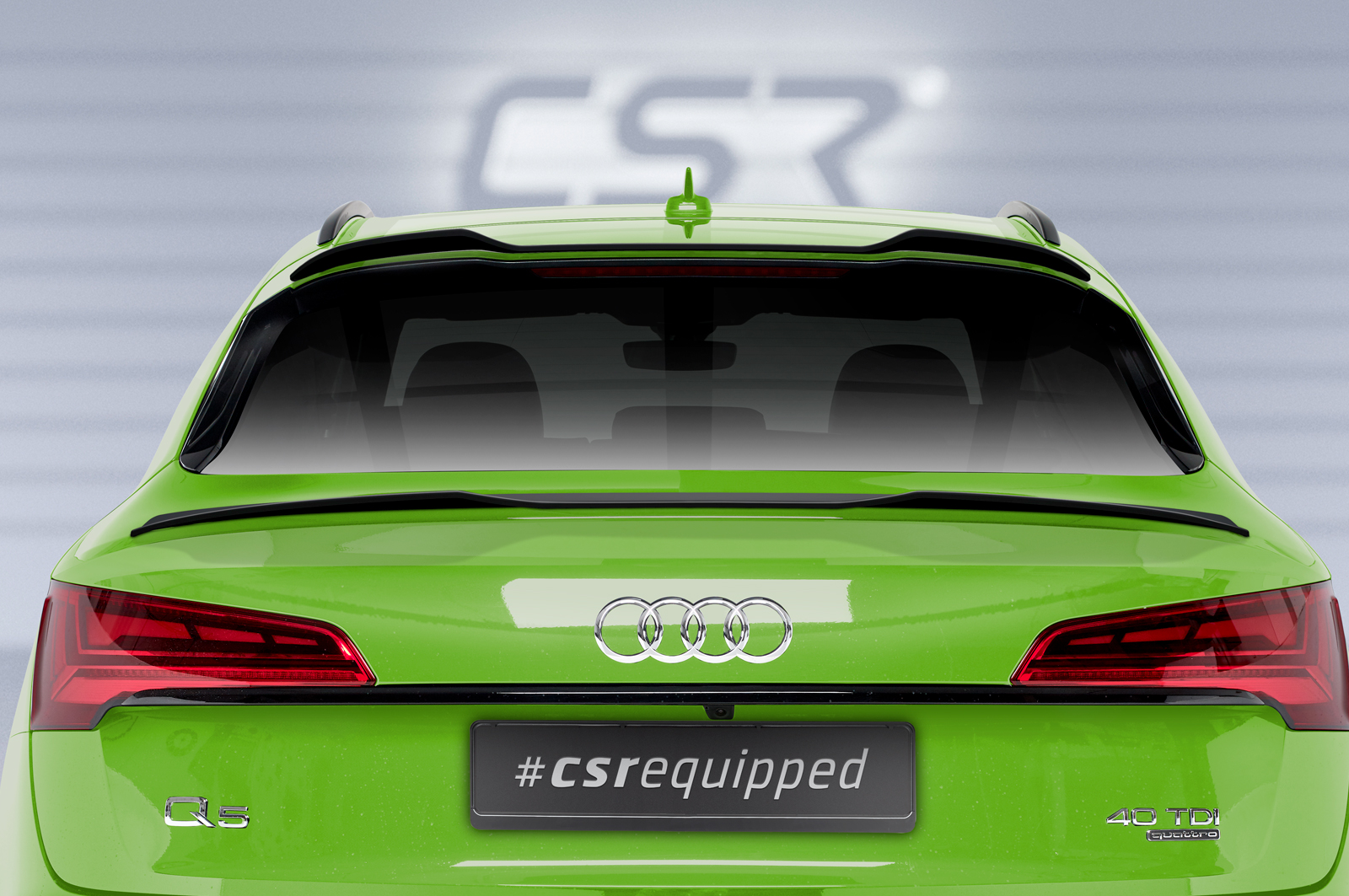 Spoiler passend voor Audi Q5 (FYT) Sportback CSR Glans Zwart