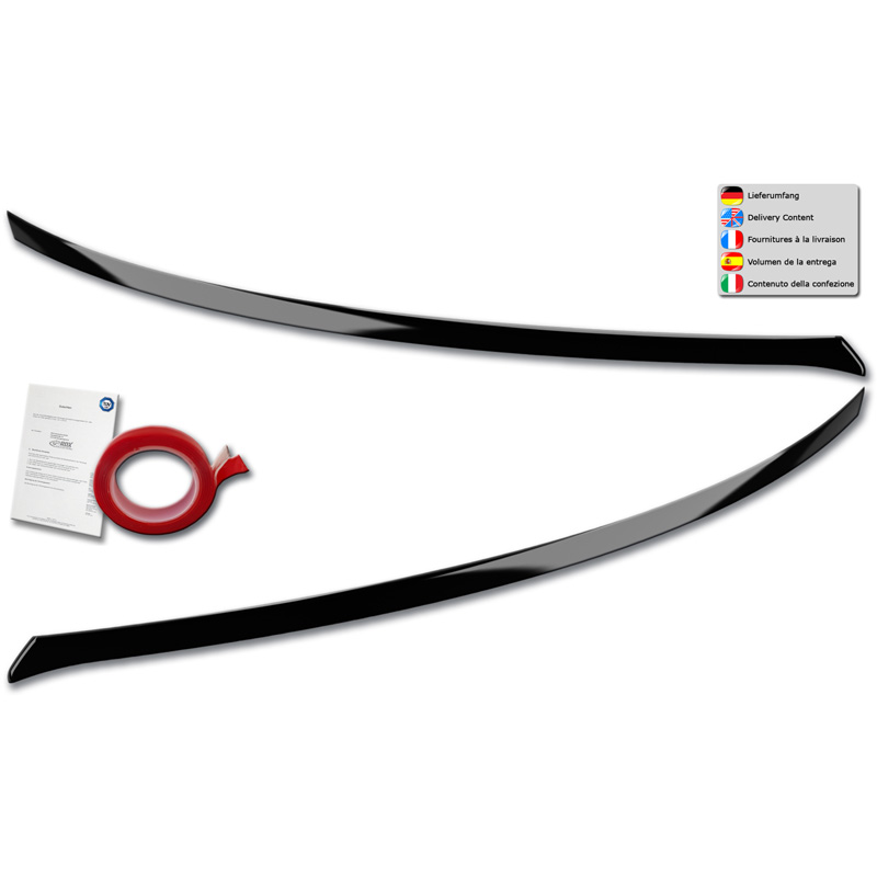 RDX Head light spoilers  Audi Q5 (FY) Facelift incl. Sportback 2021-2025 (ABS Gloss Black)