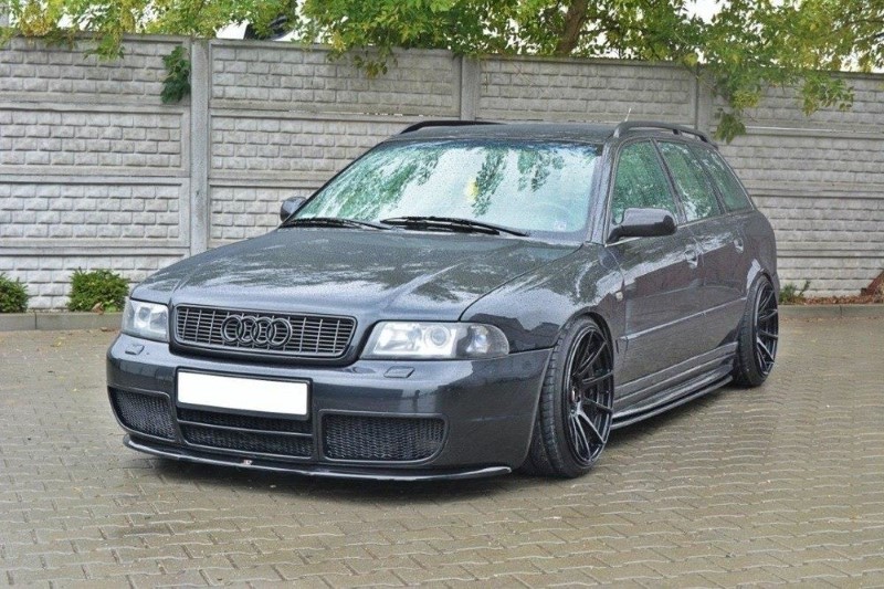 Voorspoiler passend voor Audi S4 B5 Glanzend Zwart