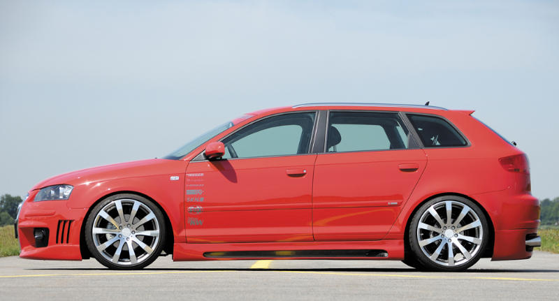 Sideskirts Audi A3 8P Sportback ABS Carbon-look Rieger