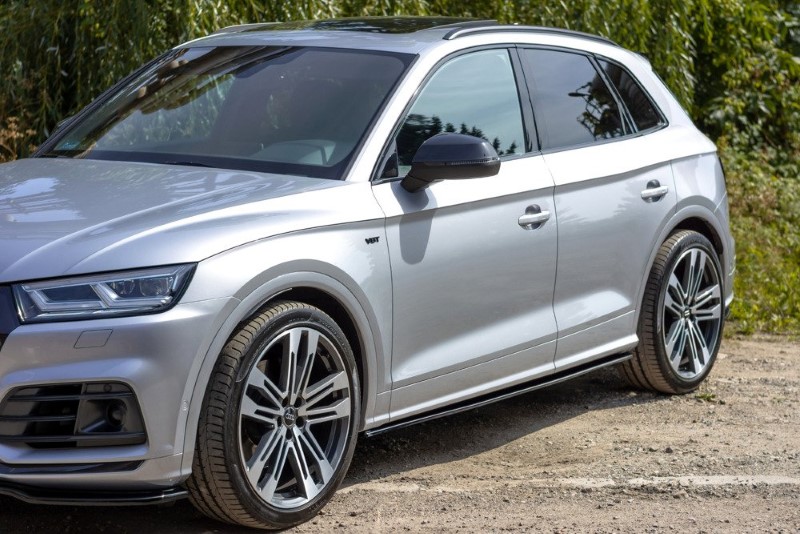 ZijSkirts Diffuser passend voor Audi SQ5/Q5 S-Line MK11 Glanzend Zwart