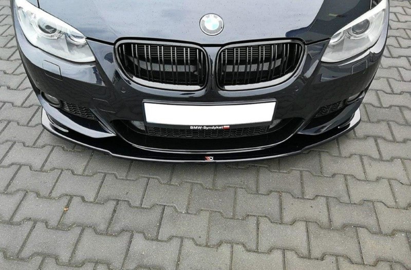 Voorspoiler passend voor BMW 3 E92 M-PACK FACELIFT V.1 Glanzend Zwart