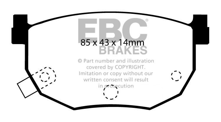 EBC Brakes HYUNDAI Elantra 2.0 2001-2003 Remblokken achterzijde