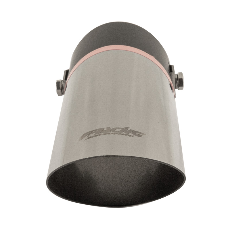 Simoni Racing Exhaust Tip Round/Slanting Inox - Ø60xL175mm - Installation ->60mm