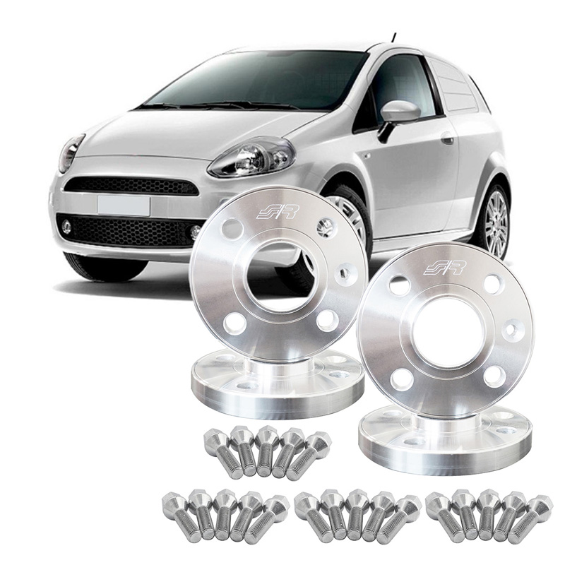 Simoni Racing Aluminium Wheel Spacer Kit - 2x16mm(FA) - 2x20mm(RA) (Hub 56,6mm) including wheel bolts -  Abarth, Fiat various