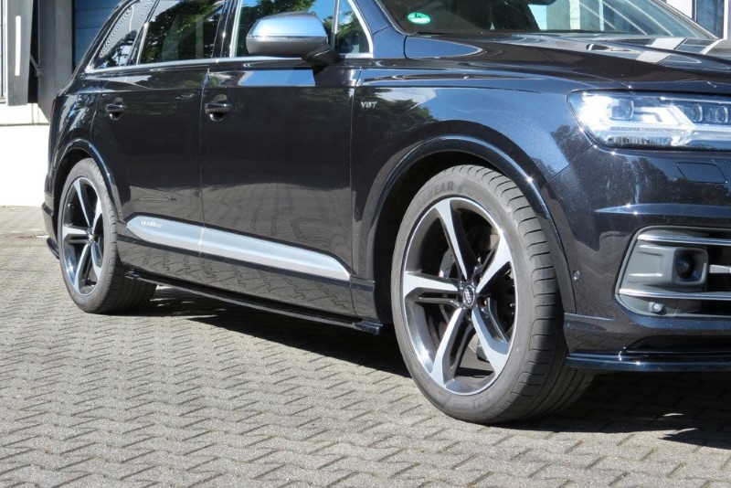 Zijskirts passend voor Audi SQ7 / S-Line Maxton Glanzend Zwart