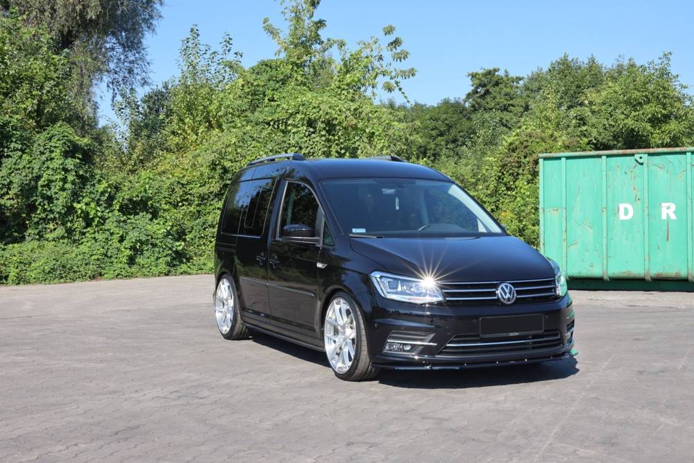 Voorspoiler passend voor VW Caddy Mk.4 Maxton Glans Zwart