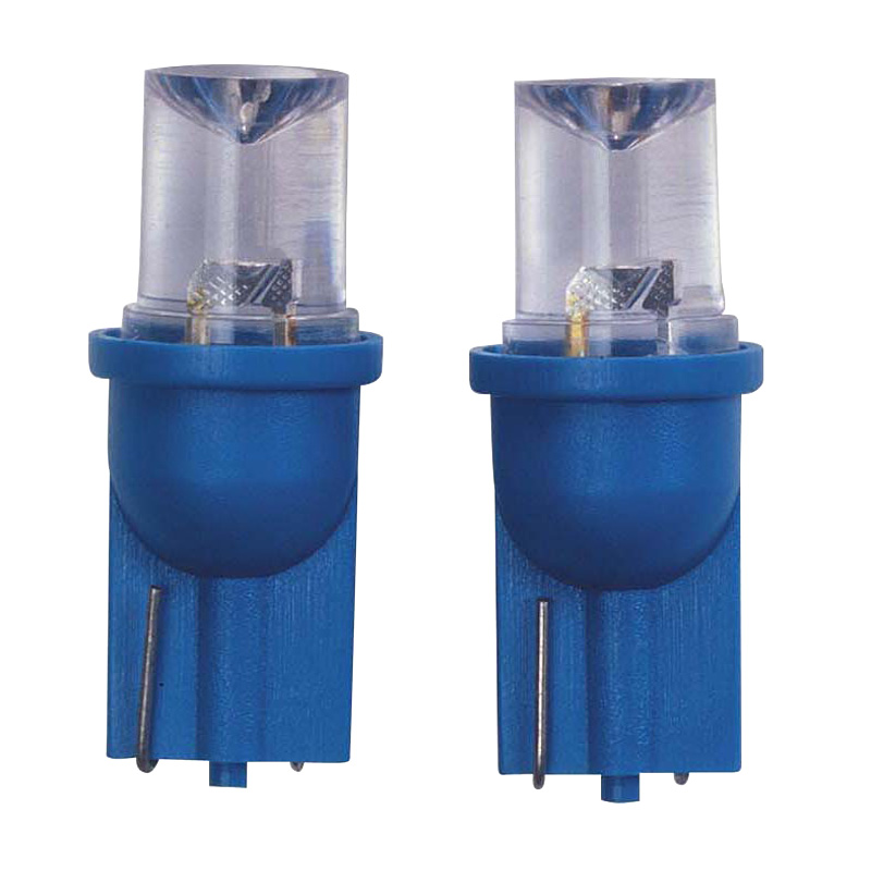 T-8 LED Bulbs 12V Blue Wide-Angle, set of 2 pieces