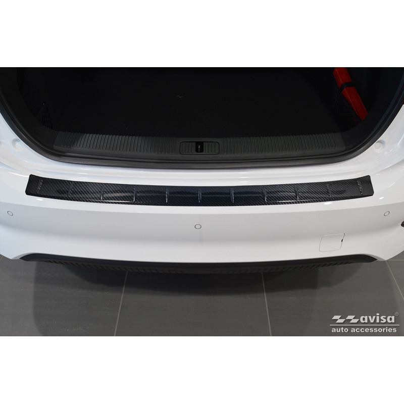 Real 3D Carbon Rear bumper protector  MG 5 SW (EV) 2022- 'Ribs'