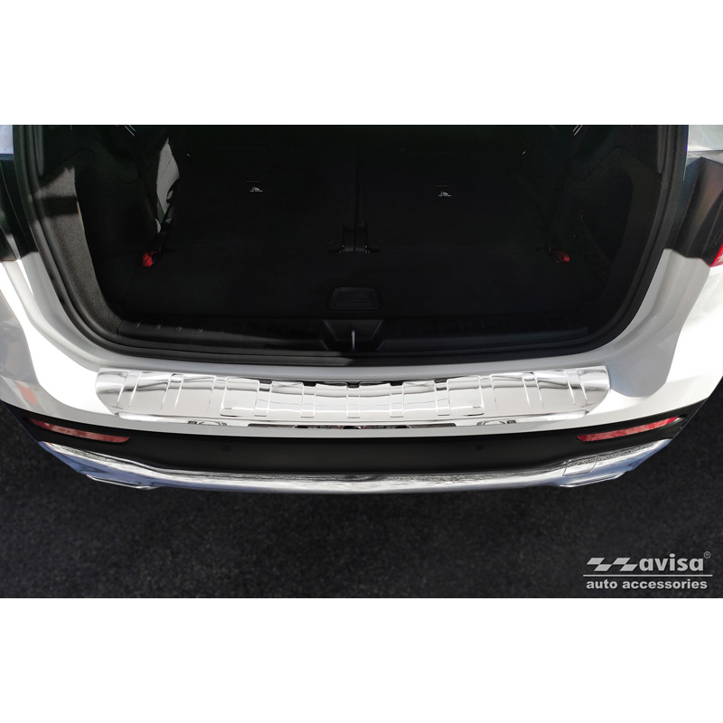 Chrome Stainless Steel Rear bumper protector Mercedes GLB (X247) incl. AMG 2019- 'Ribs'