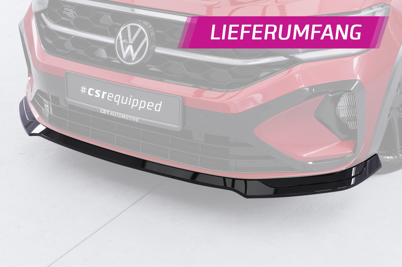 Voorspoiler passend voor VW Taigo (Typ CS) glans zwart