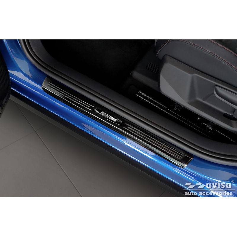 Mirror Black Inox door sill protectors  Seat Arona 2017-2021 & FL 2021- - 'Exclusive' - 4-pieces