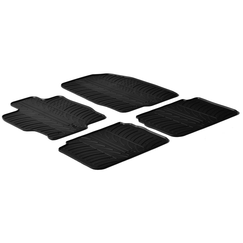 Rubber car mats set  Mazda 6 2007- (T profile 4-pieces)